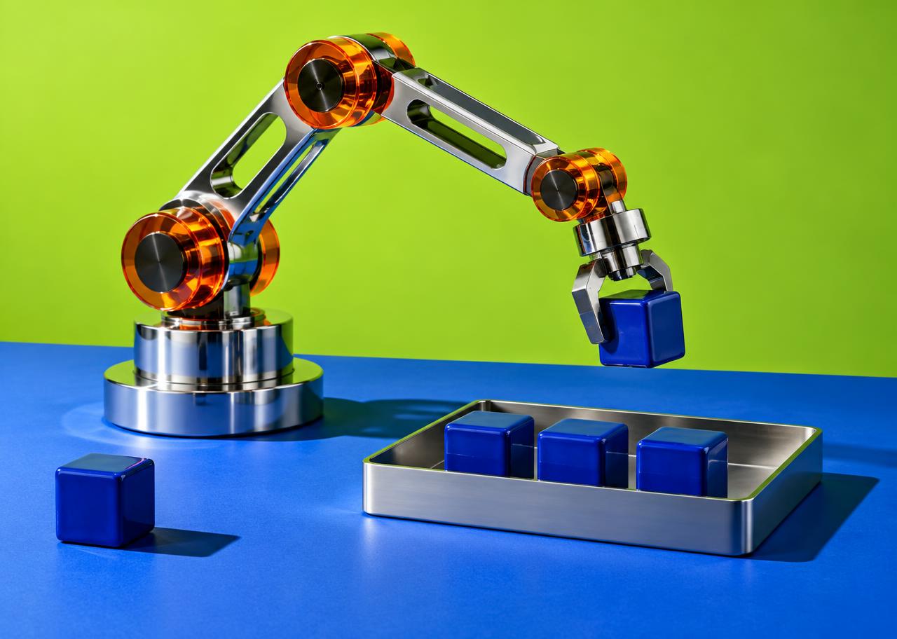 Conceptual editorial still life illustrating business tech: AI Agents in the Workplace: What Can They Actually Do?