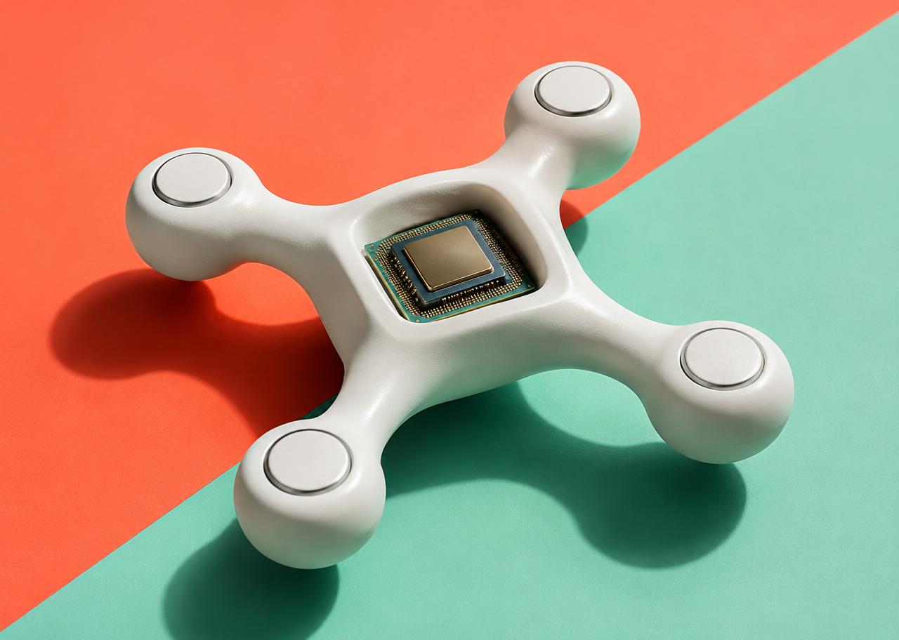 Conceptual editorial still life illustrating defense technology: What Is Edge AI? Why Drones Need AI Computing Onboard