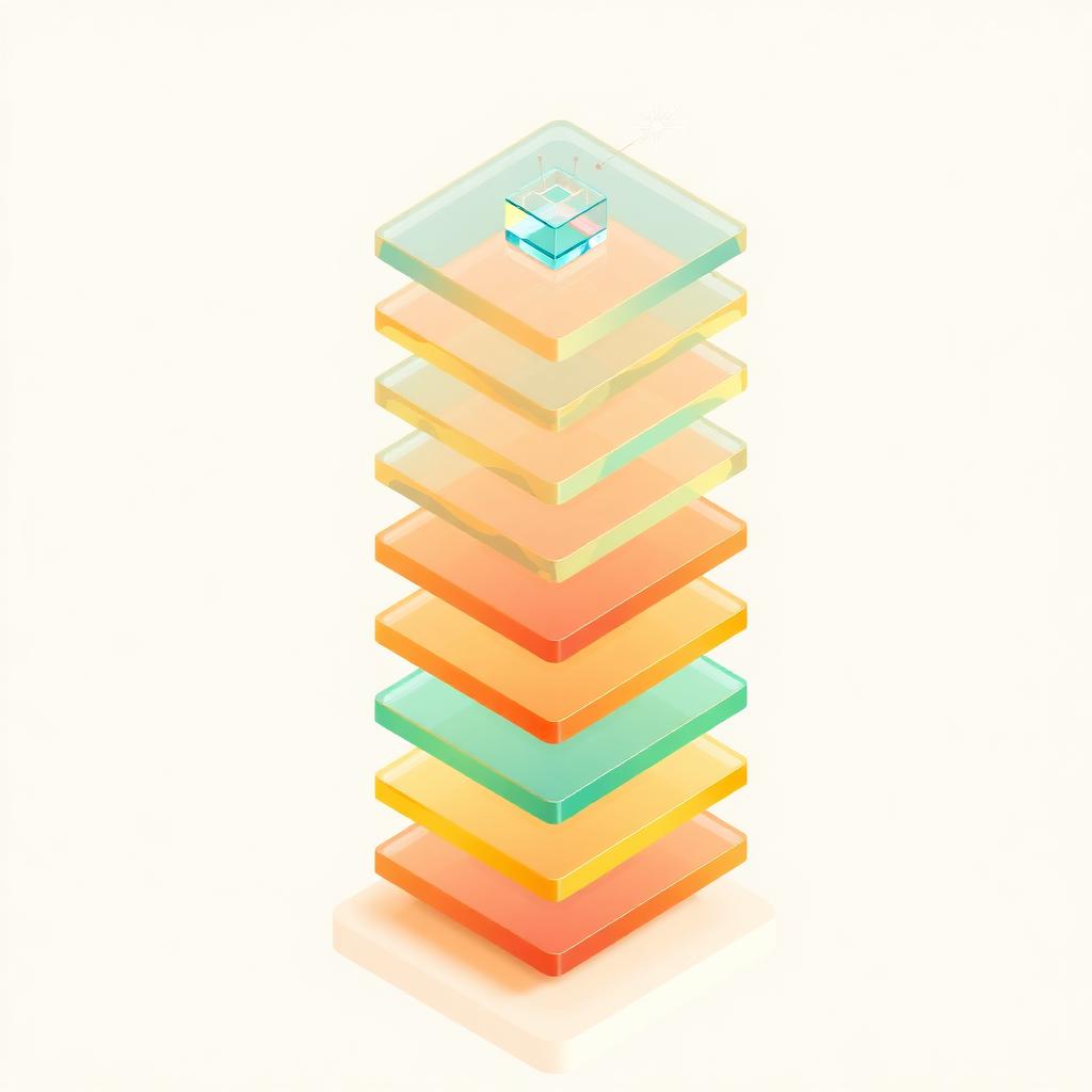 Causal graph of stacked translucent cubes